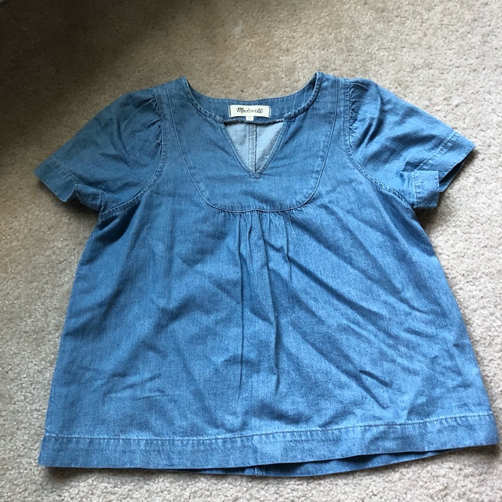 Madewell Denim Yolk Top